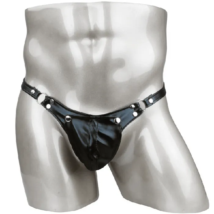 Male Sex Toys EVEs SECRETS Mens Gstring with Detachable Pouch Rivet Panties with Metal Rings Male Sexy Underwear Male Sex Toys EVEs SECRETS Mens Gstring with Detachable Pouch Rivet Panties with Metal Rings Male Sexy Underwear