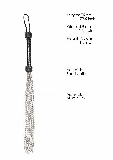 Male Sex Toys PAIN SILVER BALL CHAIN FLOGGER SHOTS
