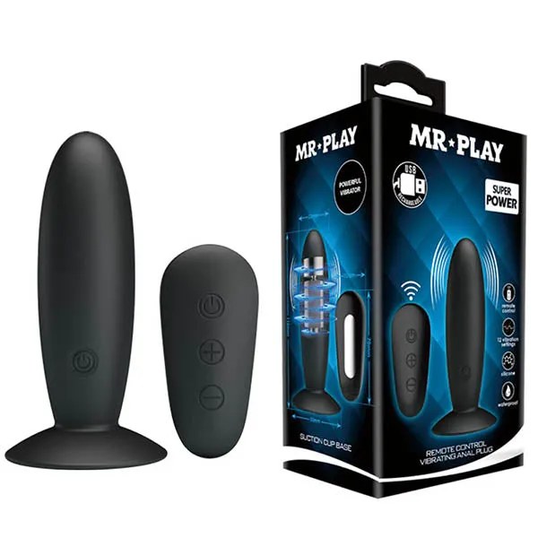 MR PLAY REMOTE CONTROL VIBRATING ANAL PLUG PRETTY LOVE Male Sex Toys