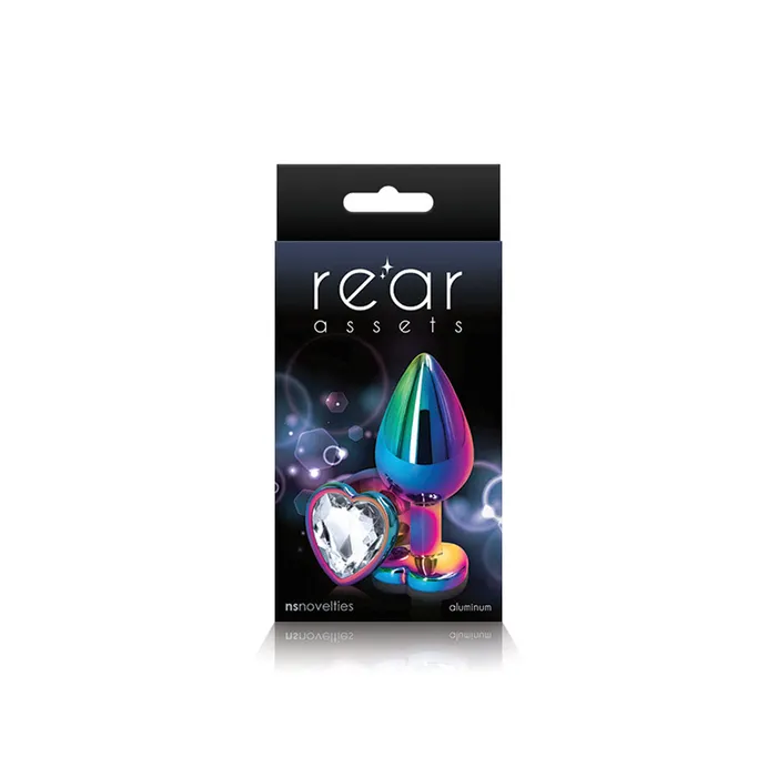 nsnovelties Rear Assets Multicolor Heart Medium Clear Anal