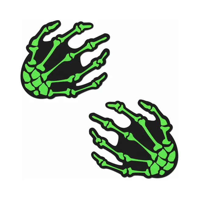 Pastease Nipple Clitoral Toys Pastease Zombie UV Reactive Boney Hands Nipple Pasties Pastease Nipple Clitoral Toys Pastease Zombie UV Reactive Boney Hands Nipple Pasties