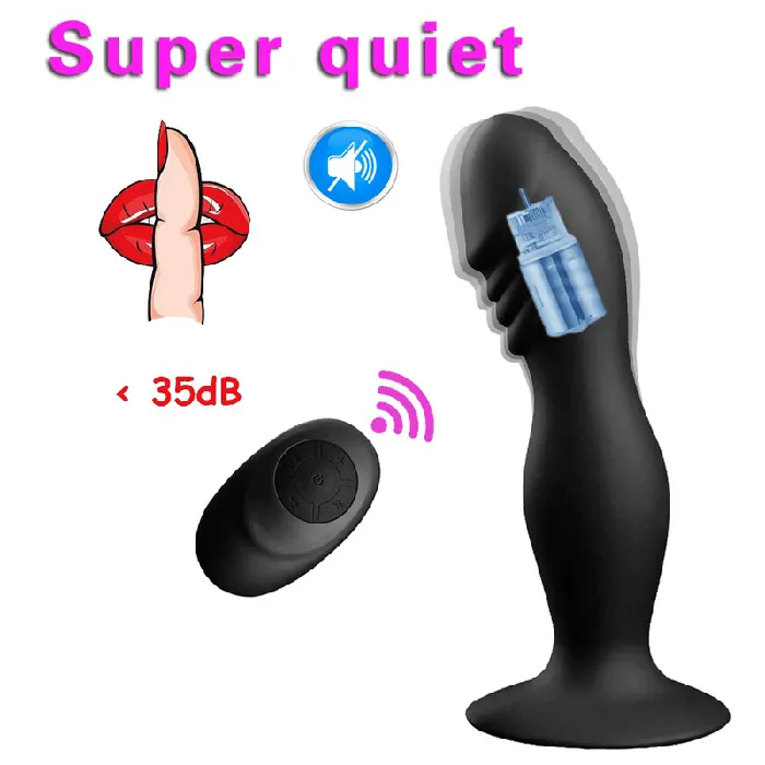 Remote Silicone Anal and GSpot Vibrating Dildo Waterproof Vibrator with Suction Cup Sex Toys EVEs SECRETS Female Sex Toys