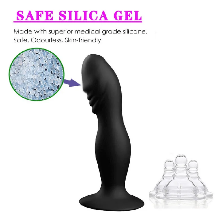 Remote Silicone Anal and GSpot Vibrating Dildo Waterproof Vibrator with Suction Cup Sex Toys EVEs SECRETS Female Sex Toys