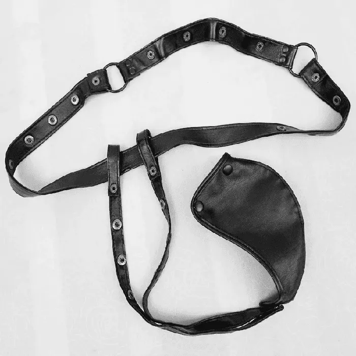 Restraints EVEs SECRETS PU Leather Mens Underwear Sexy Black Lingerie with Rivets