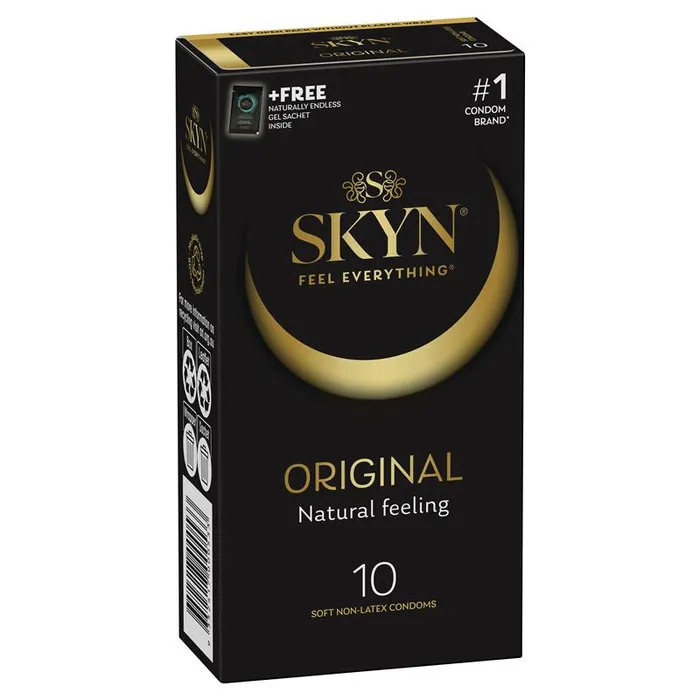 SKYN ORIGINAL Natural Feeling Soft Non Latex Lubricated Condoms 10 Pack SKYN Male Sex Toys SKYN ORIGINAL Natural Feeling Soft Non Latex Lubricated Condoms 10 Pack SKYN Male Sex Toys