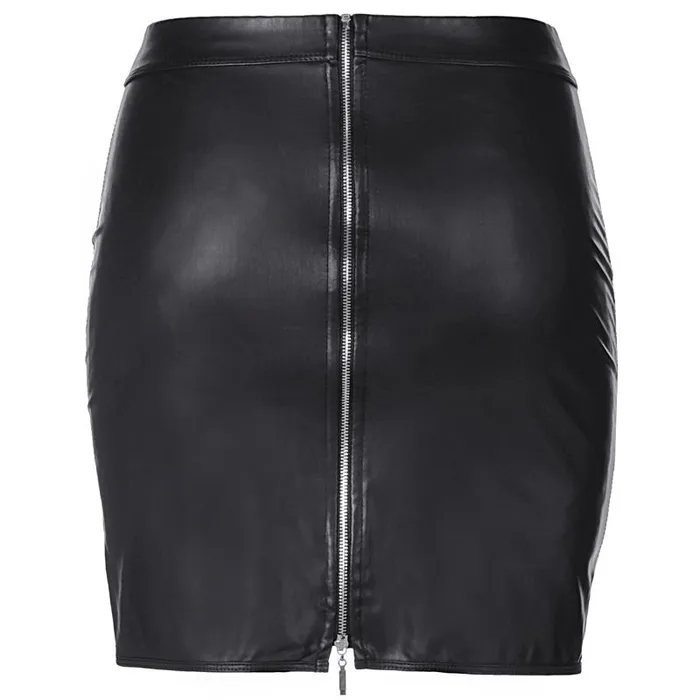 Stretch Wetlook Mesh Criss Cross Skirt Black Extra Large Axami Lingerie Anal