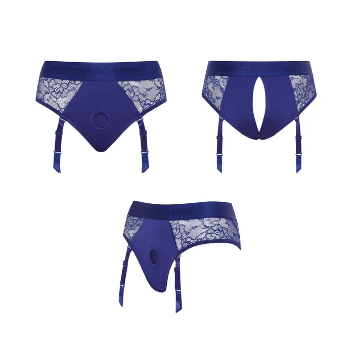Vibrators Straponme Lingerie Diva Harness Blue Color