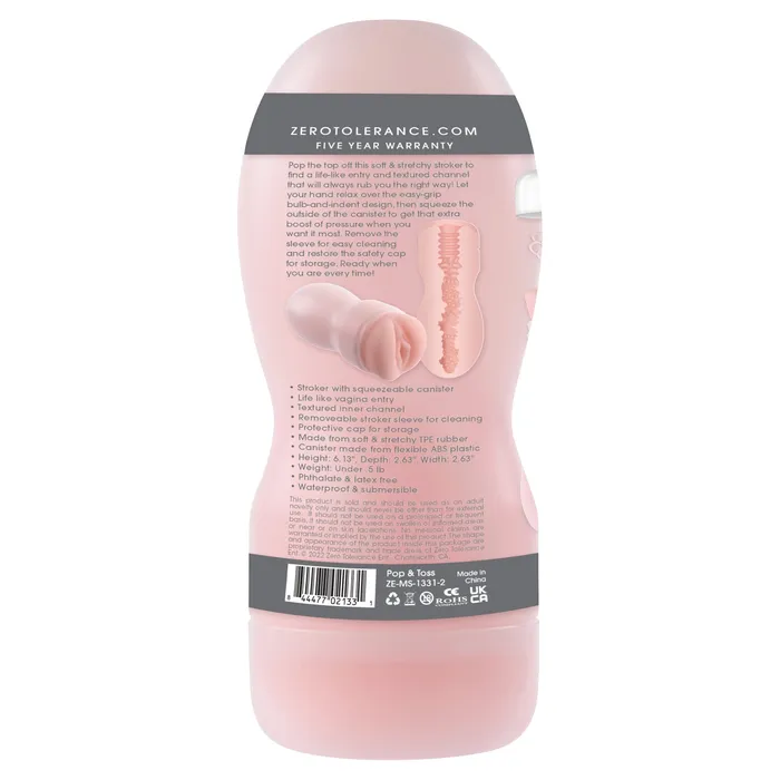 Zero Tolerance Dildos Pop and Toss Light Zero Tolerance Dildos Pop and Toss Light