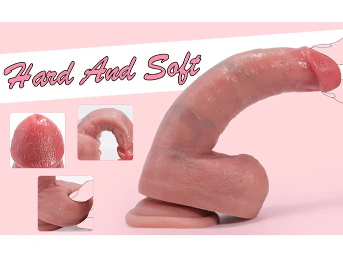 2 Color Soft Liquid Silicone Dildo Realistic Dildos Feels Like Skin 73 Inch Dildo Safystyle Dildos