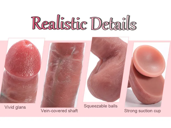 2 Color Soft Liquid Silicone Dildo Realistic Dildos Feels Like Skin 73 Inch Dildo Safystyle Dildos