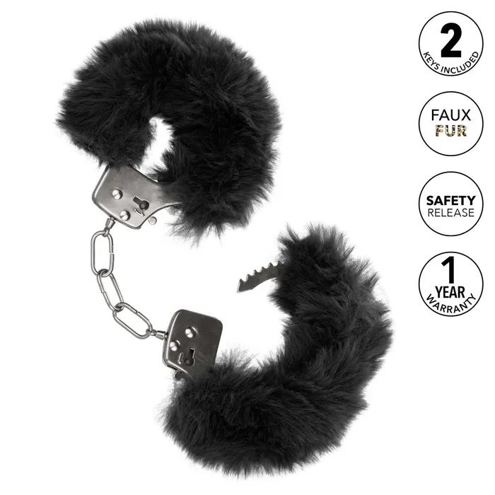 Anal Ultra Fluffy Furry Cuffs Black CalExotics Anal Ultra Fluffy Furry Cuffs Black CalExotics