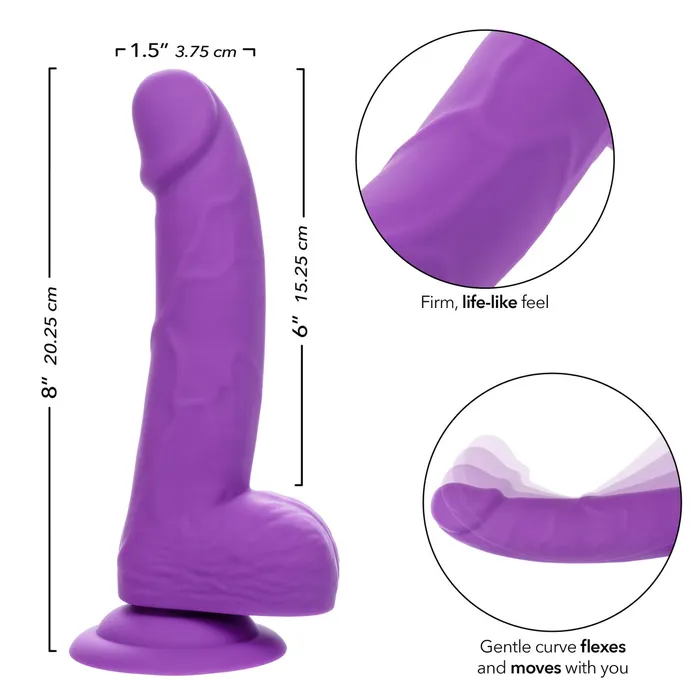 CalExotics Female Sex Toys Neon Silicone Studs Realistic Dildo 61525 cm Purple
