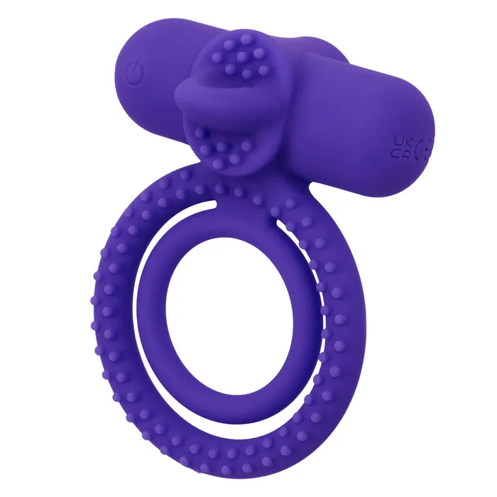 CalExotics Male Sex Toys Silicone Rechargeable Dual Climaxer Cock Ring
