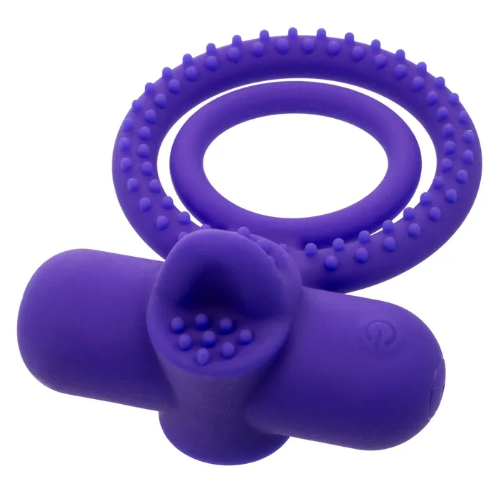 CalExotics Male Sex Toys Silicone Rechargeable Dual Climaxer Cock Ring