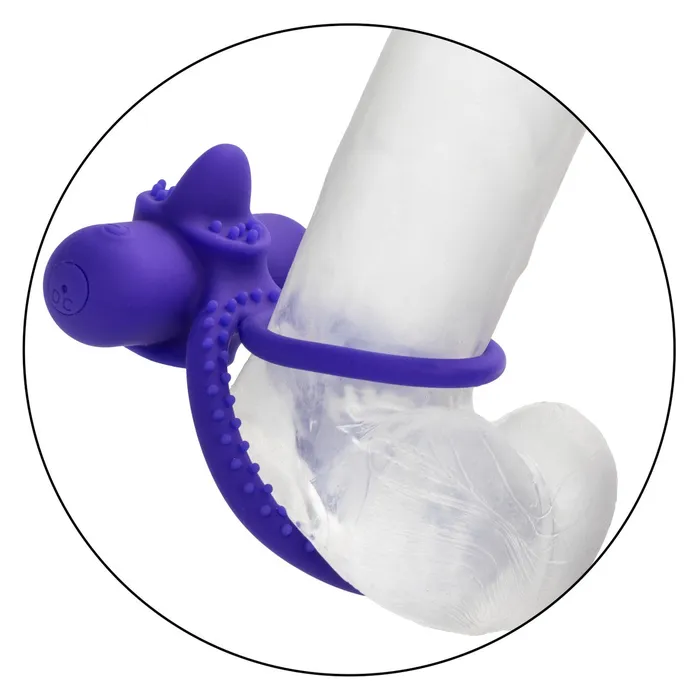CalExotics Male Sex Toys Silicone Rechargeable Dual Climaxer Cock Ring