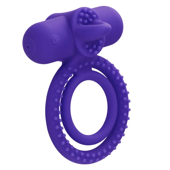 CalExotics Male Sex Toys Silicone Rechargeable Dual Climaxer Cock Ring