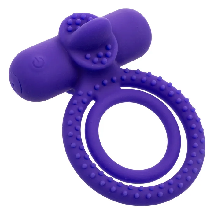 CalExotics Male Sex Toys Silicone Rechargeable Dual Climaxer Cock Ring