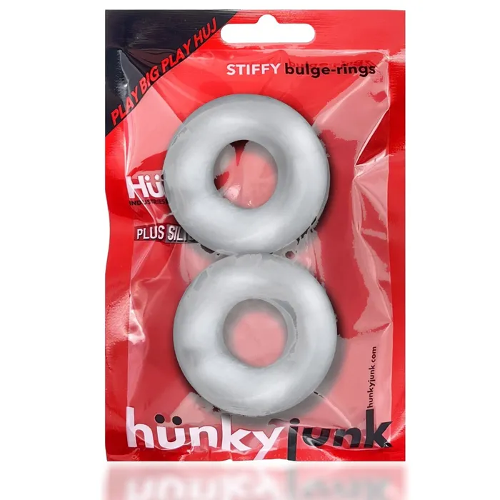 Dildos Hnkyjunk Hunkyjunk Stiffy Bulge Cock Rings Clear Ice 2 Pack