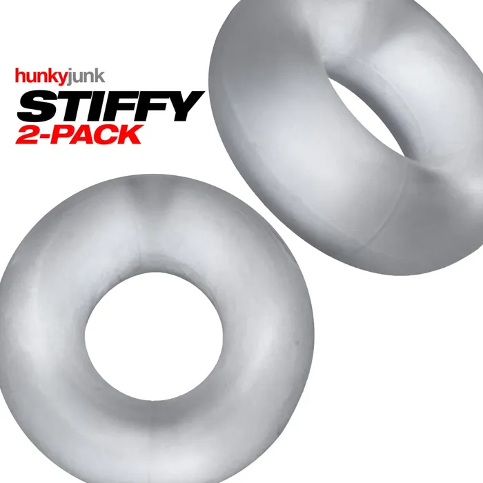 Dildos Hnkyjunk Hunkyjunk Stiffy Bulge Cock Rings Clear Ice 2 Pack