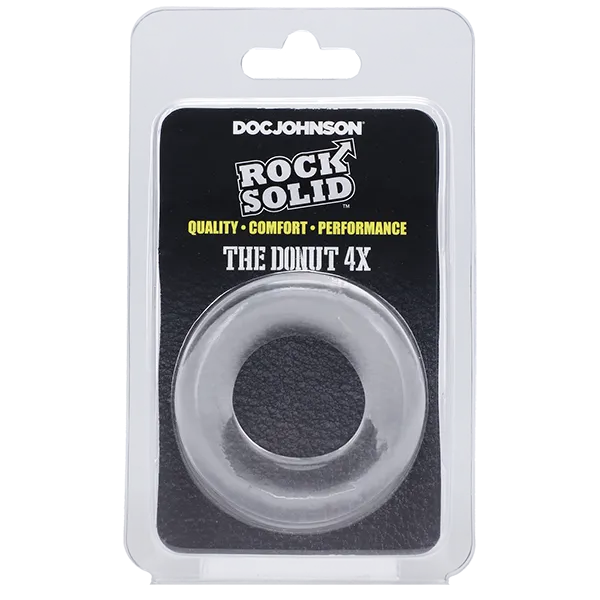 Doc Johnson Rock Solid The Donut 4X CRing Clear Male Sex Toys Doc Johnson Rock Solid The Donut 4X CRing Clear Male Sex Toys