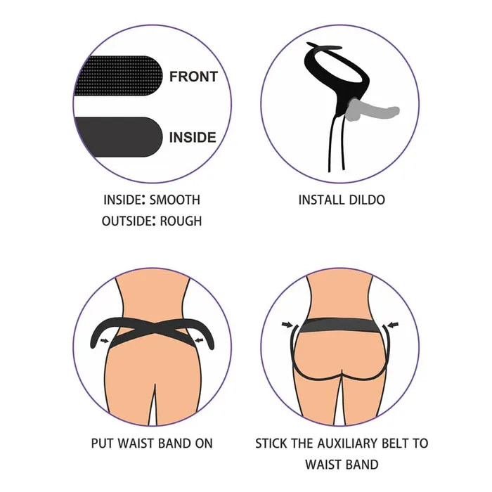 Easy Strapon Set 70 Black LOVETOY Anal
