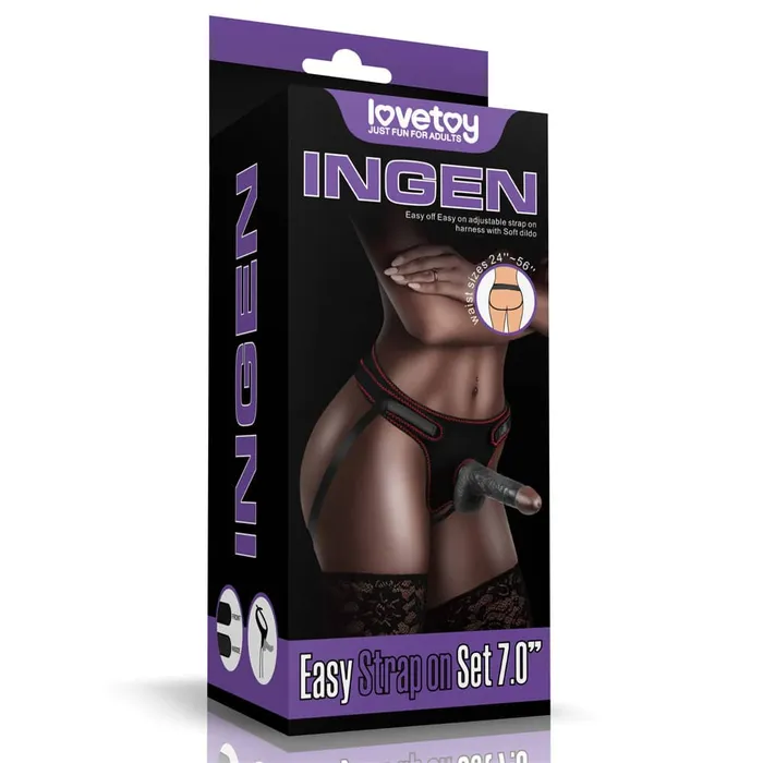 Easy Strapon Set 70 Black LOVETOY Anal