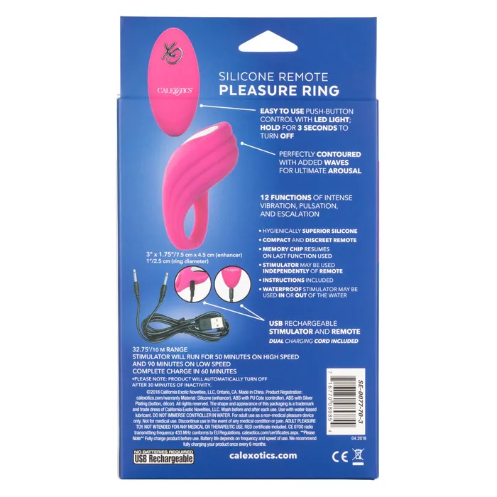 Female Sex Toys CalExotics Silicone Remote Pleasure Ring Female Sex Toys CalExotics Silicone Remote Pleasure Ring