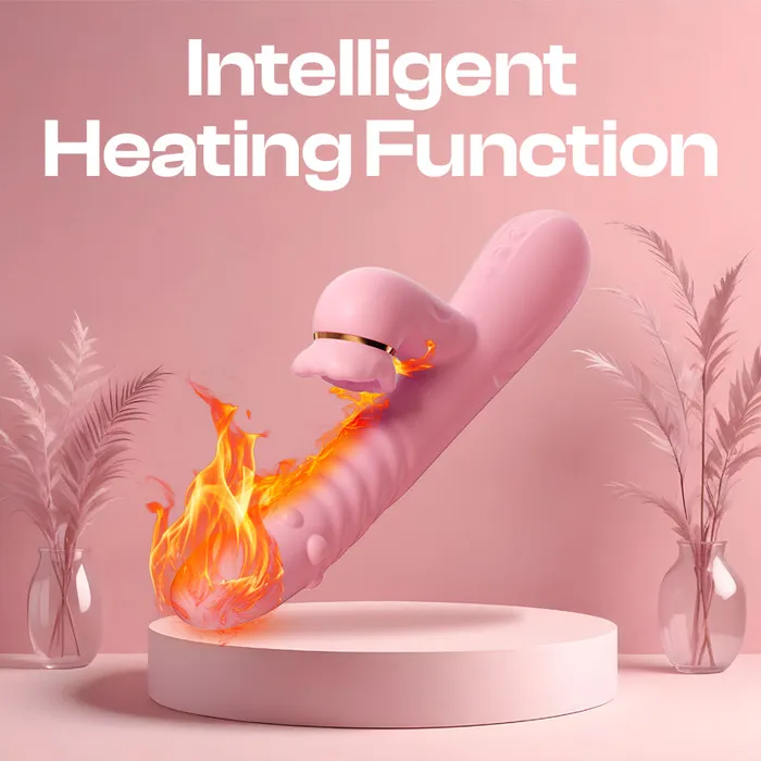 Female Sex Toys FRISKY BUSINESS SG Pink Indulge Thrusting Dual Vibrator with Suction