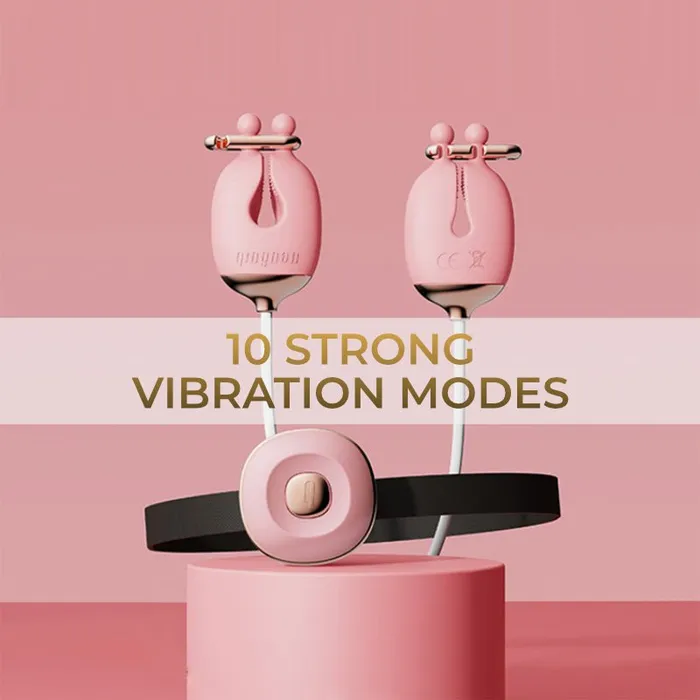 Female Sex Toys FRISKY BUSINESS SG Tease N Please Vibrating Nipple Clamps with BDSM Collar