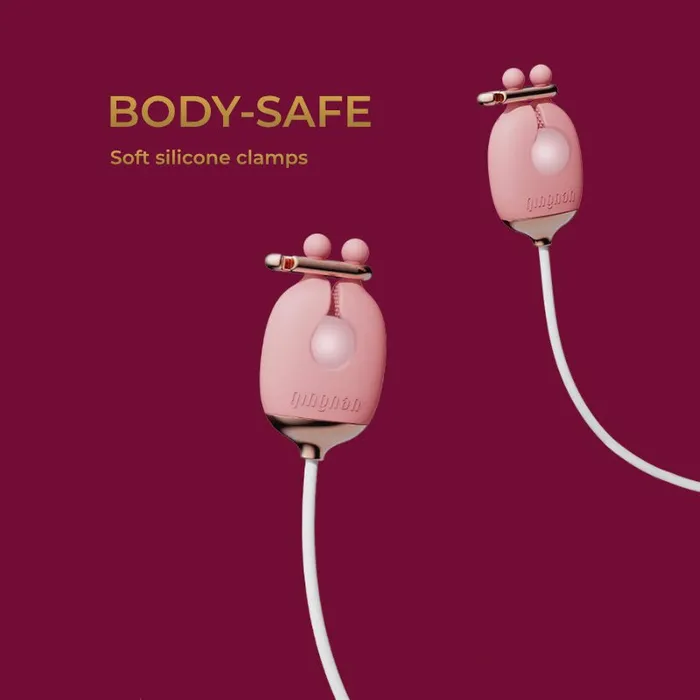 Female Sex Toys FRISKY BUSINESS SG Tease N Please Vibrating Nipple Clamps with BDSM Collar