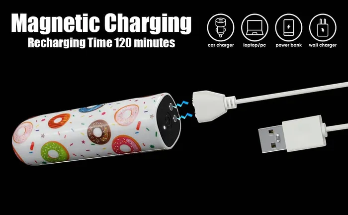 Female Sex Toys Mini Bullet Vibrator Rechargeable Donuts Massager LOVETOY