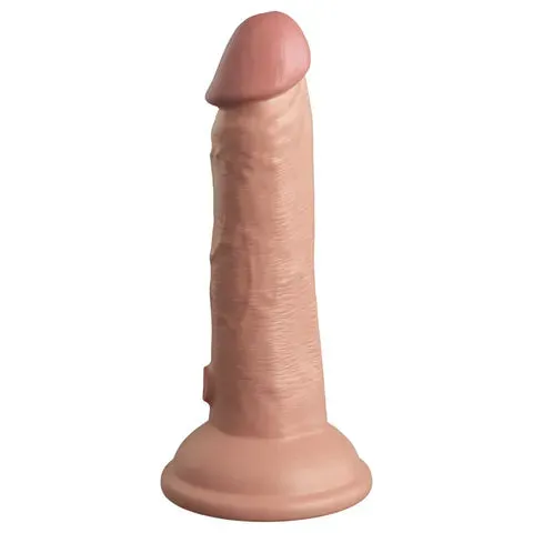 Female Sex Toys Pipedream 6 King Cock Elite Vibrating Dual Density Silicone Cock