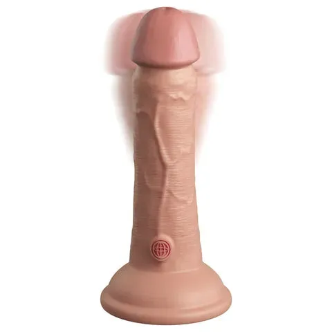 Female Sex Toys Pipedream 6 King Cock Elite Vibrating Dual Density Silicone Cock