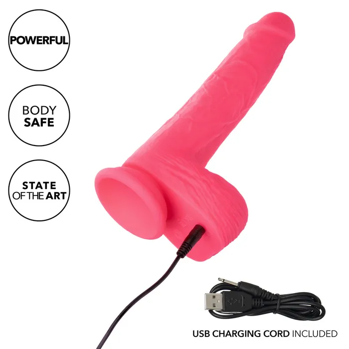 Female Sex Toys Rechargeable Rumbling Thrusting Silicone Studs Dildo CalExotics