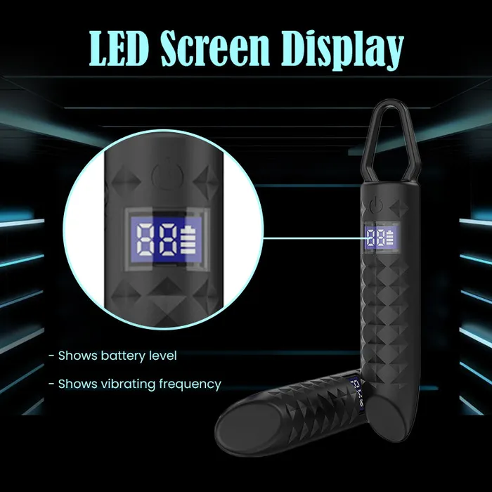 Female Sex Toys Tech Touch LCD Display Mini Bullet Vibrator FRISKY BUSINESS SG