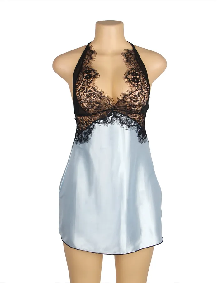 FRISKY BUSINESS SG Male Sex Toys Babydoll 2 Pcs Sexy Deep V Backless Sleepwear