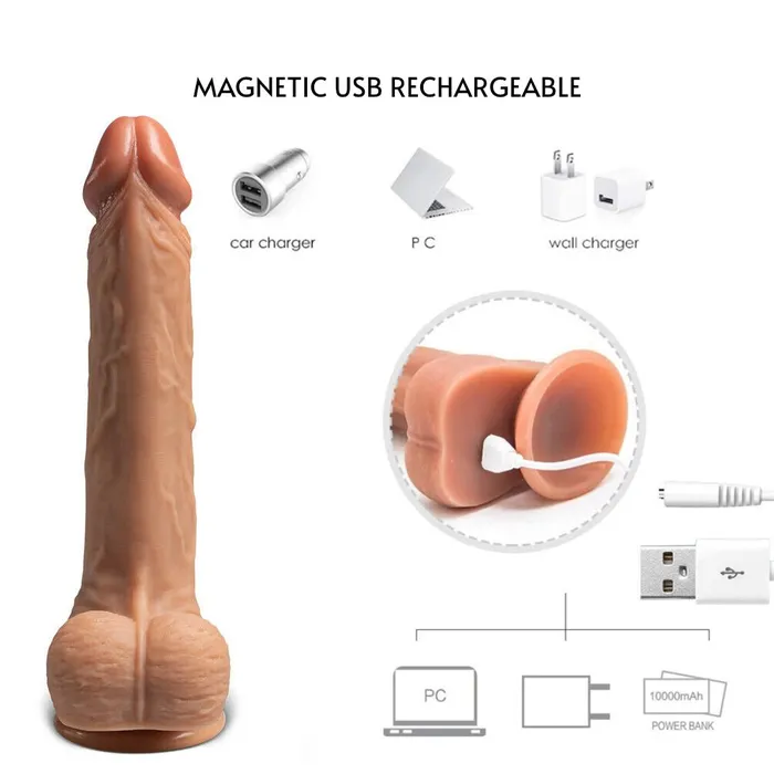 FRISKY BUSINESS SG Roman King Realistic Dildo Thrusting Vibrating 8 Long Female Sex Toys