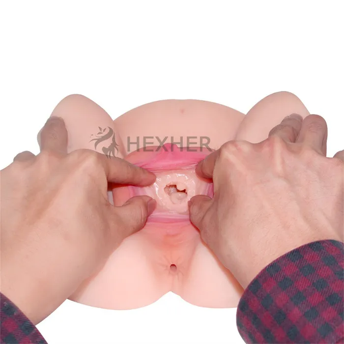 HEXHER Male Sex Toys Exquisite Butt Doll Pleated Anal True Pussy Sex