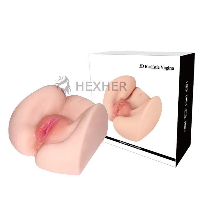HEXHER Male Sex Toys Exquisite Butt Doll Pleated Anal True Pussy Sex