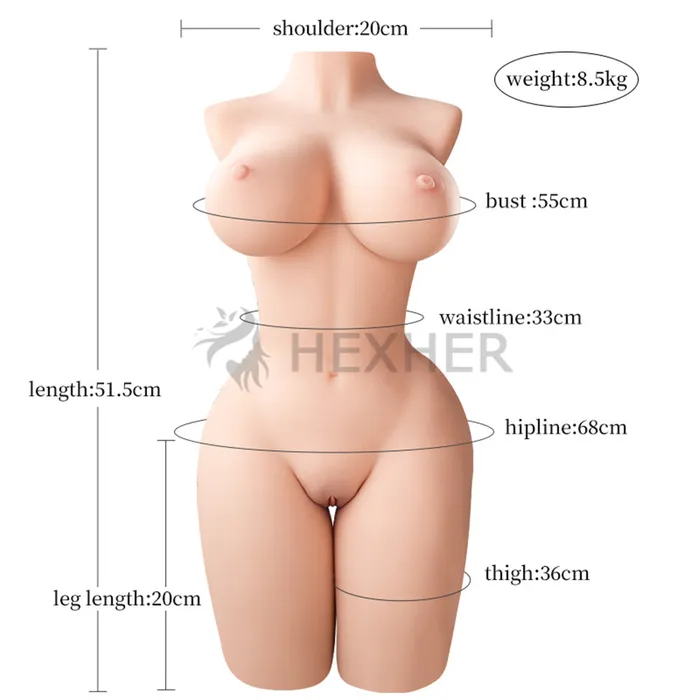HEXHER Male Sex Toys Realistic Sex Doll Torso without Head YZM