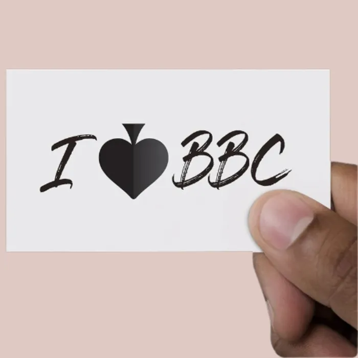 I Love BBC Temporary Tattoo House of Chastity Vibrators