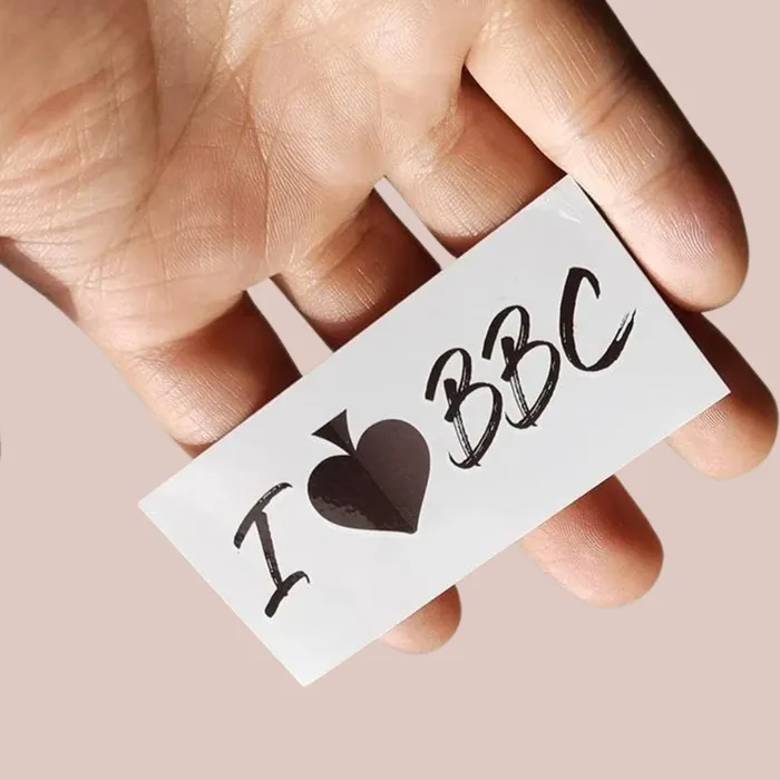 I Love BBC Temporary Tattoo House of Chastity Vibrators