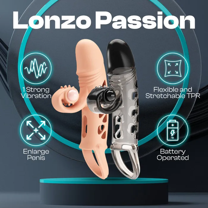 Male Sex Toys FRISKY BUSINESS SG Lonzo Passion Male Vibrating Penis Sleeve