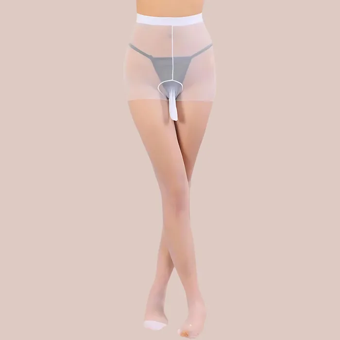 Male Sex Toys House Of Chastity Nylon Tights With Penis Pouch