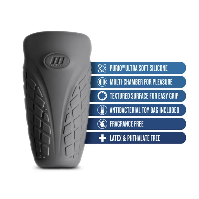 Male Sex Toys M Elite Platinum Gript Stroker Black Blush