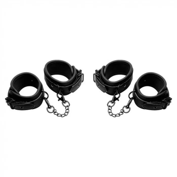 Master Series Anal Master Series Kinky Comfort Wrist Ankle Cuff Set Black