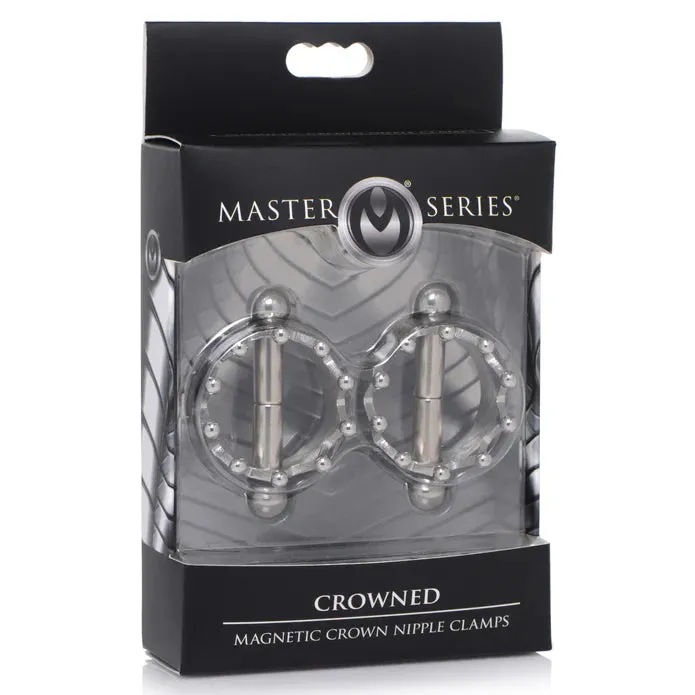 Master Series Crowned Magnetic Crown Nipple Clamps Master Series Male Sex Toys