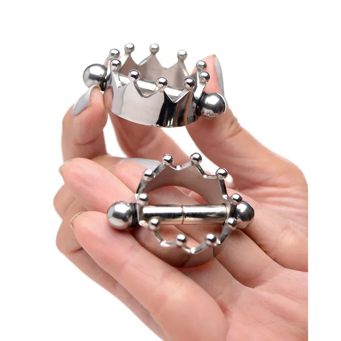 Master Series Crowned Magnetic Crown Nipple Clamps Master Series Male Sex Toys
