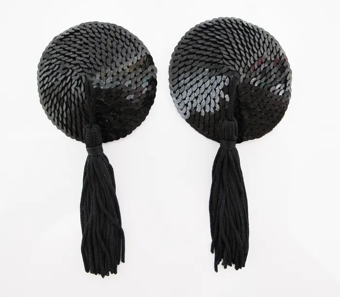 Nipple Clitoral Toys Love In Leather Round Nipple Tassels