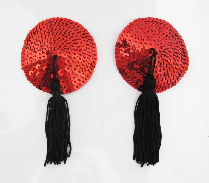Nipple Clitoral Toys Love In Leather Round Nipple Tassels